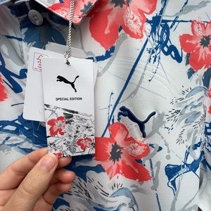 Hawaiian Print Puma Golf Shirt
